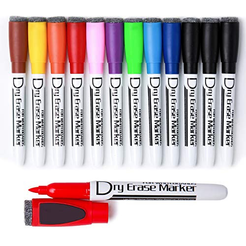 Volcanics Magnetic Dry Wipe Pens Dry Erase Markers With Eraser Cap Low Odor Fine Tip Whiteboard P... | Amazon (US)