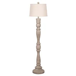 59.5" Weathered Wood Finish Floor Lamp, Light Brown/Grey Color - Light Brown/Grey - Overstock - 3... | Bed Bath & Beyond