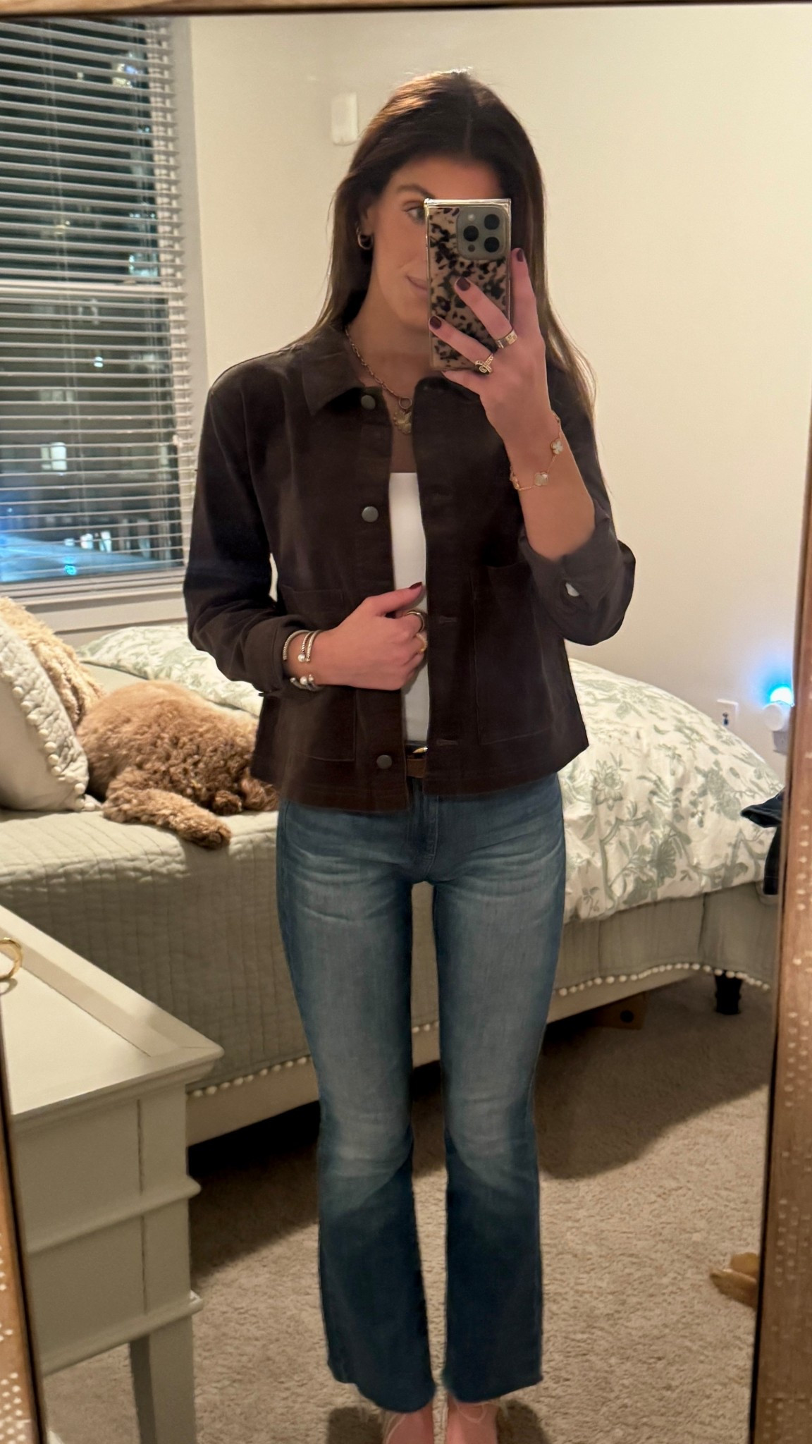 fall outfit inspiration with some closet staples 🤎 featuring the most versatile brown fall jacket & cropped bootcut jeans 

#LTKootd #LTKSaleAlert