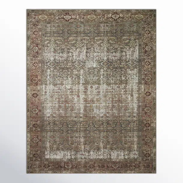 Georgie Oriental Moss/Salmon Area Rug | Joss & Main