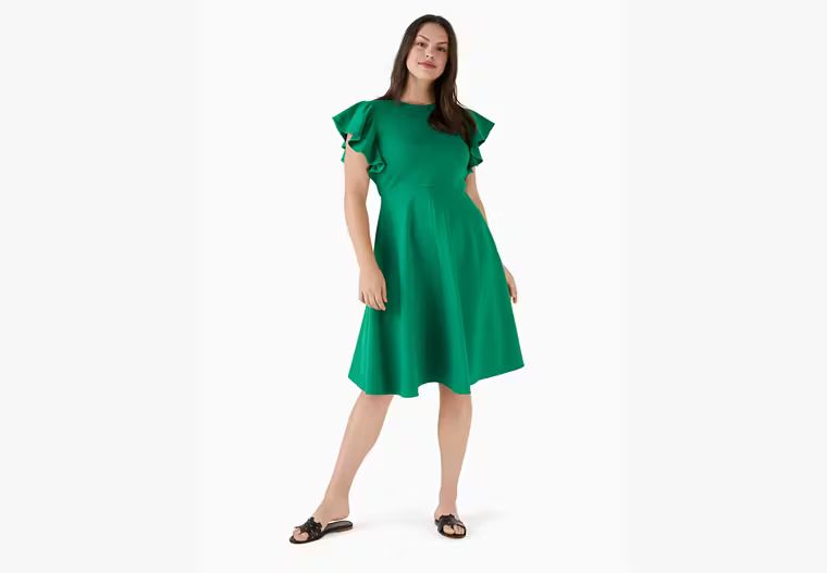 Ponte Flutter-sleeve Dress | Kate Spade Outlet