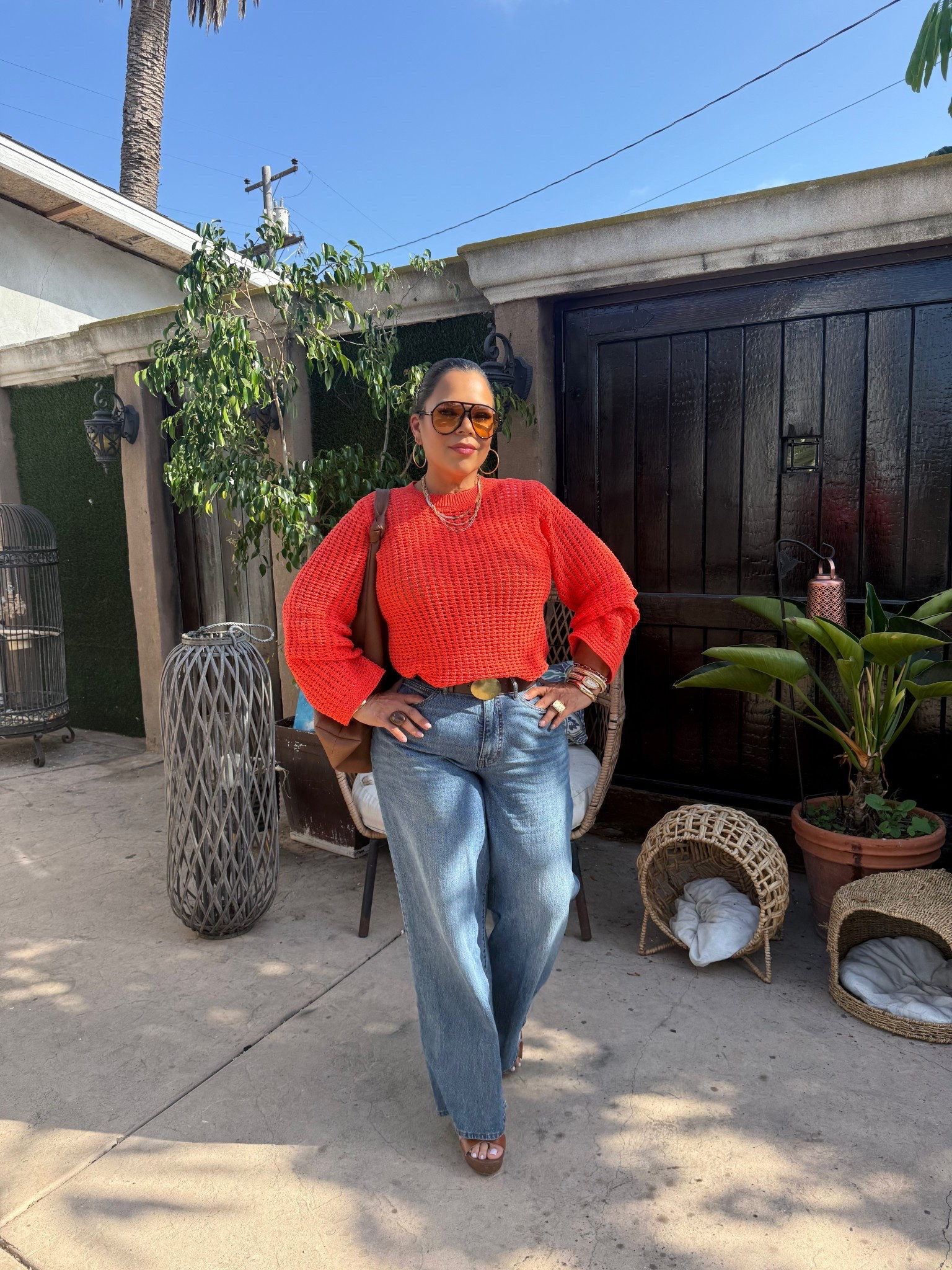 This open knit sweater is perfect for Spring and the tomato red color is such trend this year! I’m also loving the fit of these Jessica Simpson Jeans from Walmart!They are an easy way to dress up denim because of the wide leg.

Top Size: M
Jeans Size: 8
Shoes Size: 9

#springfashion #springoutfit #walmartfashion