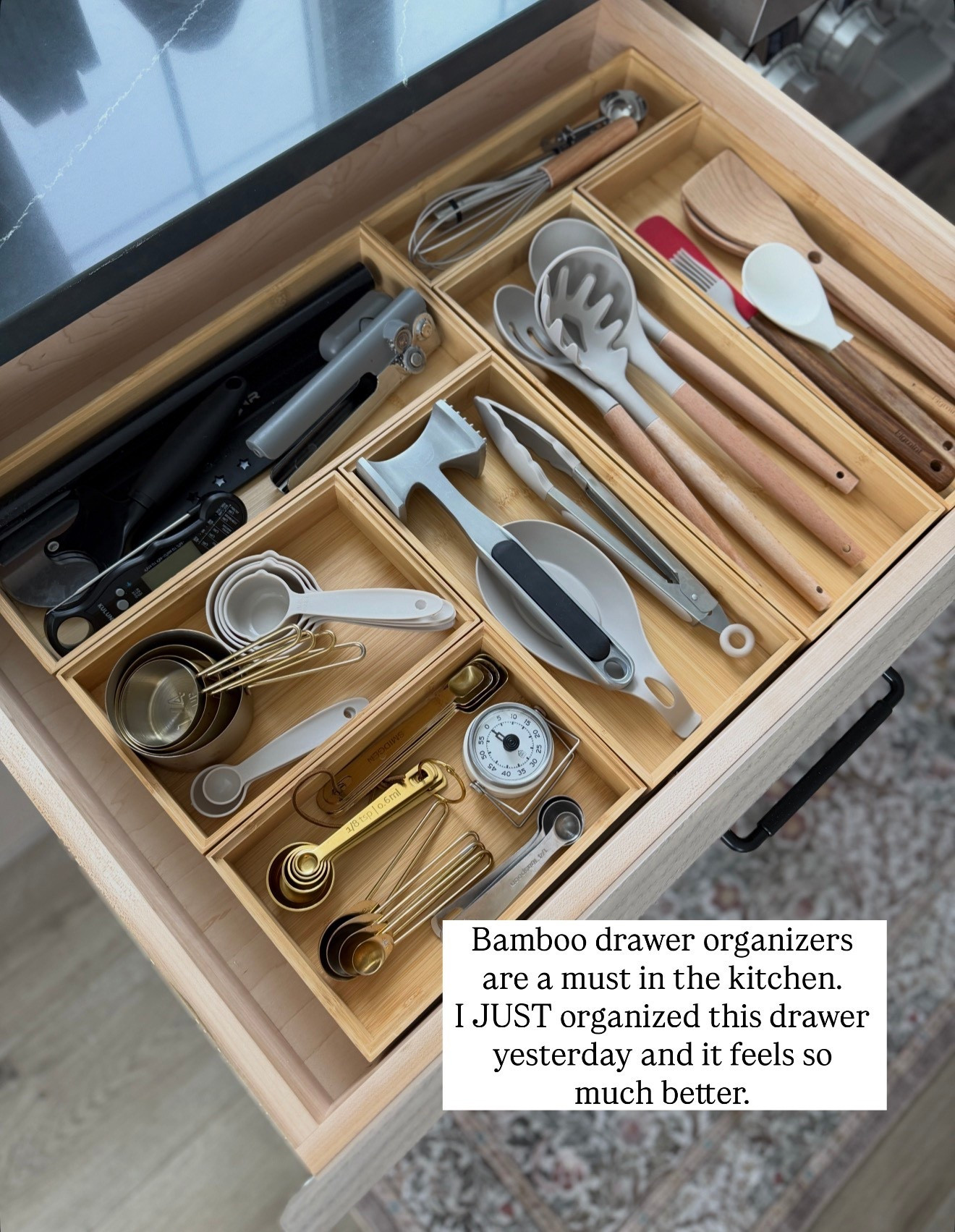 These bamboo drawer organizers are a must for organizing !

#LTKHome