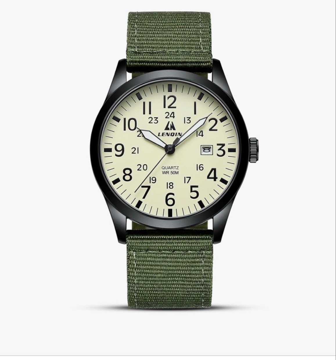 LN LENQIN Mens Watches Unisex Military Sport Nylon Strap Stylish Luminous Fashion Analog Quartz Watch for Men
Waterproof Army Tactical Casual Wristwatch