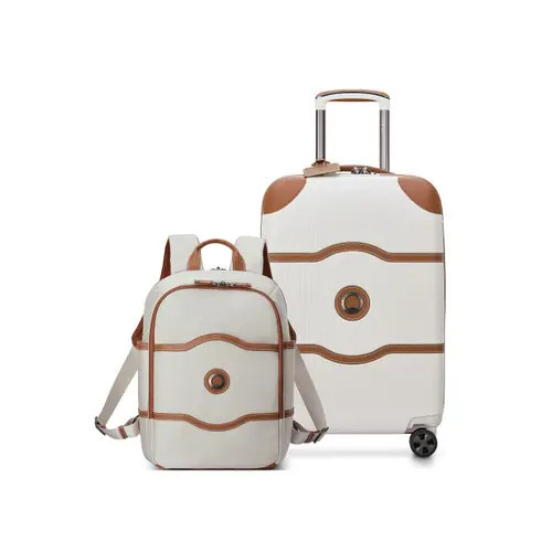 Delsey Paris Chatelet Air 2.0 2 Piece Set Backpack & 21" Carry On Spinner Luggage in Angora at Nordstrom | Nordstrom