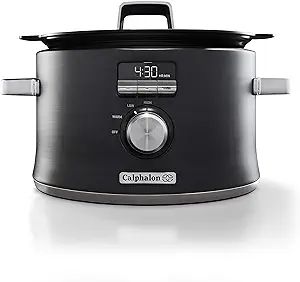 Calphalon Slow Cooker with Digital Timer and Programmable Controls, 5.3 Quarts, Stainless Steel | Amazon (US)