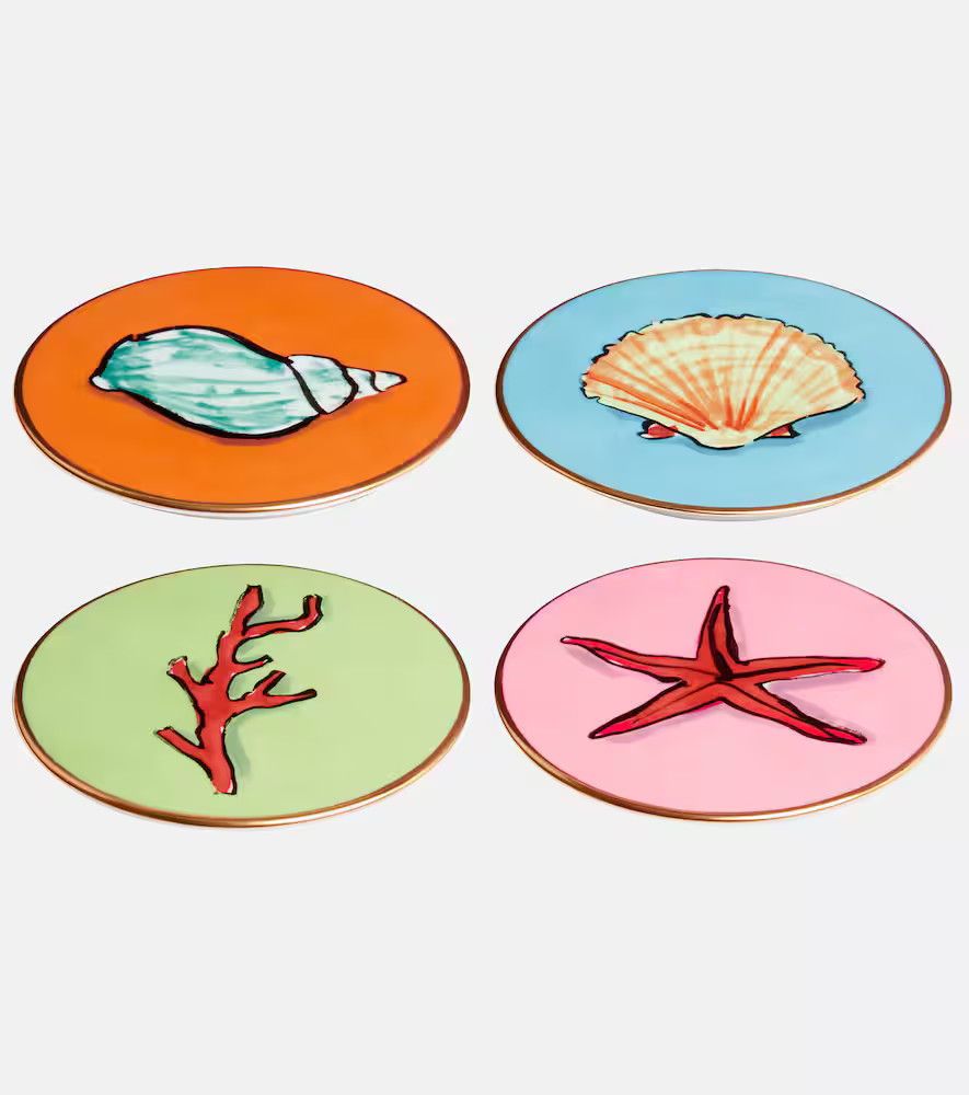 Ginori 1735 Il Viaggio di Nettuno set of 4 coasters by Luke Edward Hall | Mytheresa (US/CA)