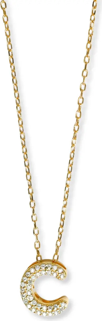 Argento Vivo Sterling Silver Cubic Zirconia Bubble Inital Pendant Necklace | Nordstrom | Nordstrom