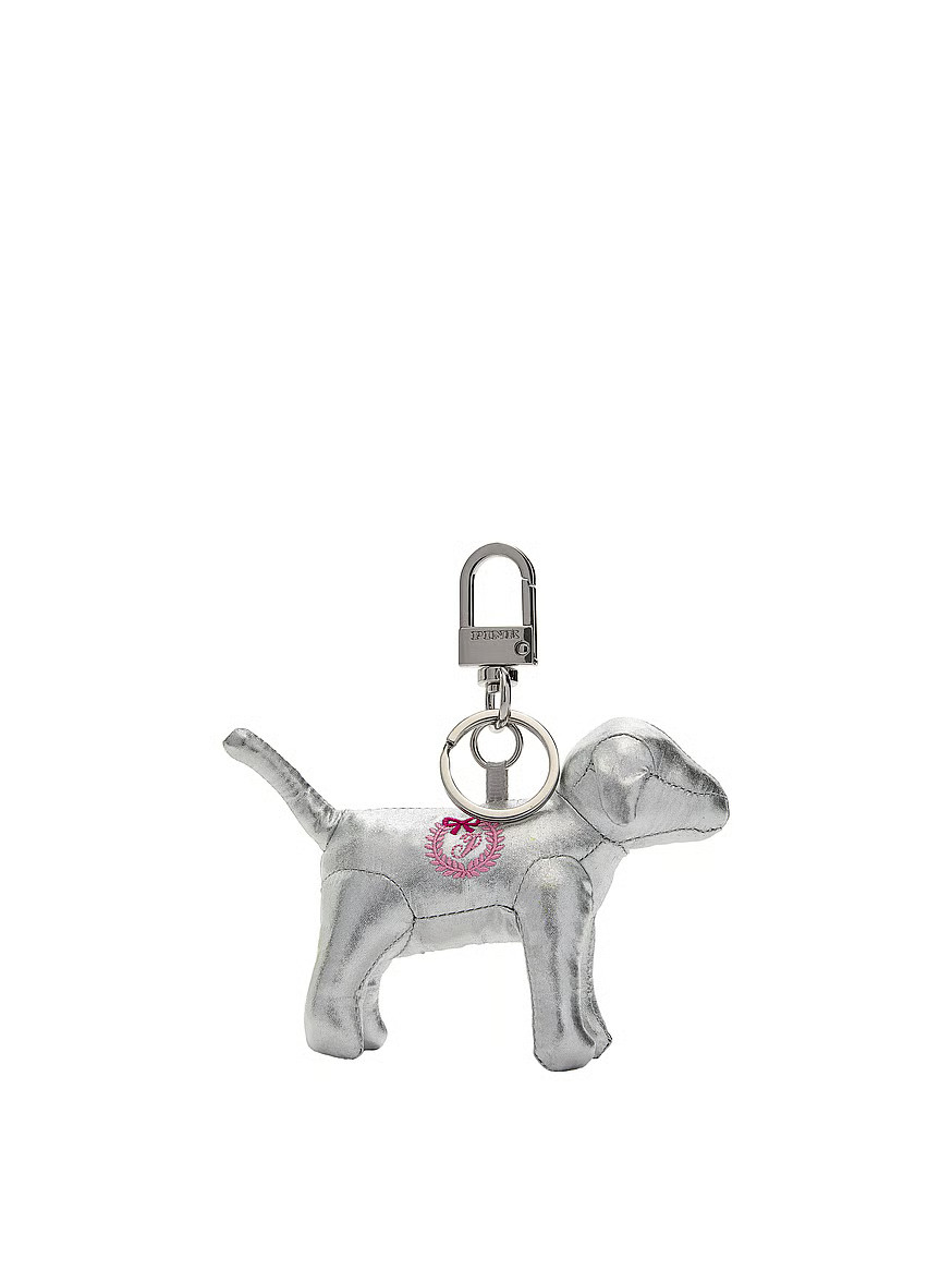 Buy Micro Dog Keychain Charm, Silver Metallic - Order Small Accessories online - PINK US | Victoria's Secret (US / CA )