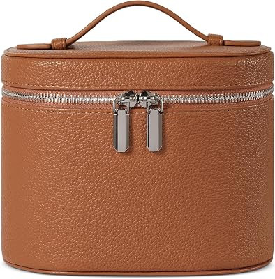 Makeup Bag, Travel Make up Case with Compartments and Handle, Portable Cosmetic Organizer Bags,To... | Amazon (US)