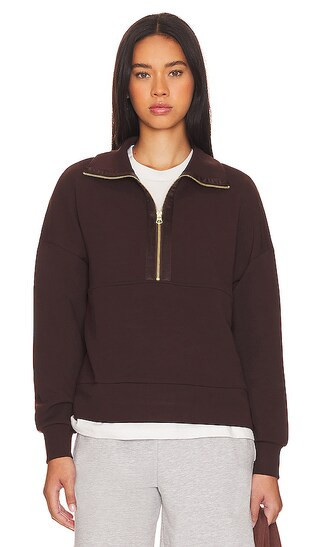 Varley Keller Half Zip Pullover in Brown. - size XL | Revolve Clothing (Global)