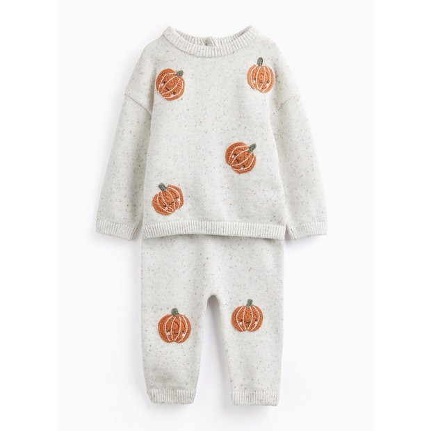 Buy Grey Halloween Pumpkin Print Jumper & Leggings Set 6-9 months | Outfits and sets | Tu | Tu Clothing