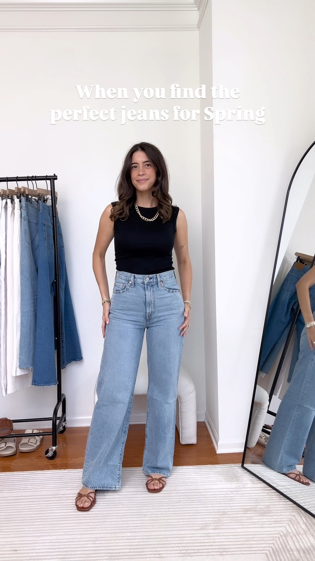 You guys loved these jeans are they're currently on sale!! My size is 27 Regular and I'm 5’6’’ and 133 lbs 
Spring staples on sale! 

#LTKSeasonal #LTKFindsUnder100 #LTKSaleAlert