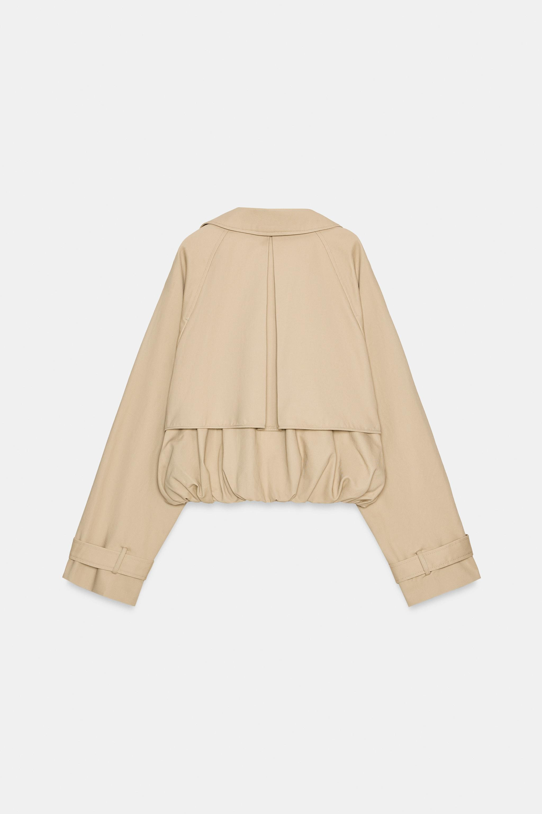SHORT BALLOON TRENCH COAT | Zara US