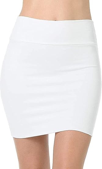 Sweet Hearts Mini Pencil Skirt for Women- Above Knee Basic Basic Bodycon Skirt Made in USA | Amazon (US)