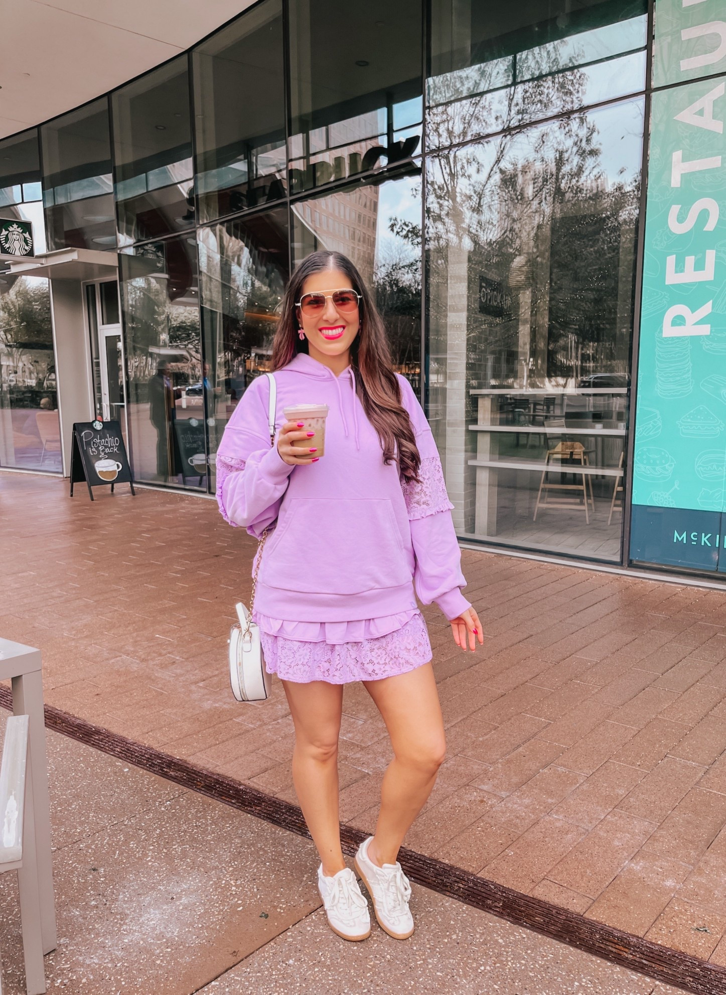 Cutest casual set 💜Lace Trim Hoodie Sweatshirt and Ruffle Skort from Target Style. Wearing size XS in the hoodie and small in the skort. Hoodie is oversized. 


#LTKSeasonal #LTKootd #LTKTravel