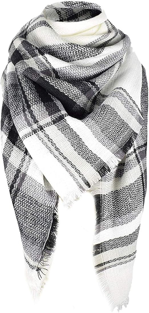 Century Star Womens Winter Scarf Fall Plaid Scarf Knit Oversized Large Triangle Scarf for Women W... | Amazon (US)