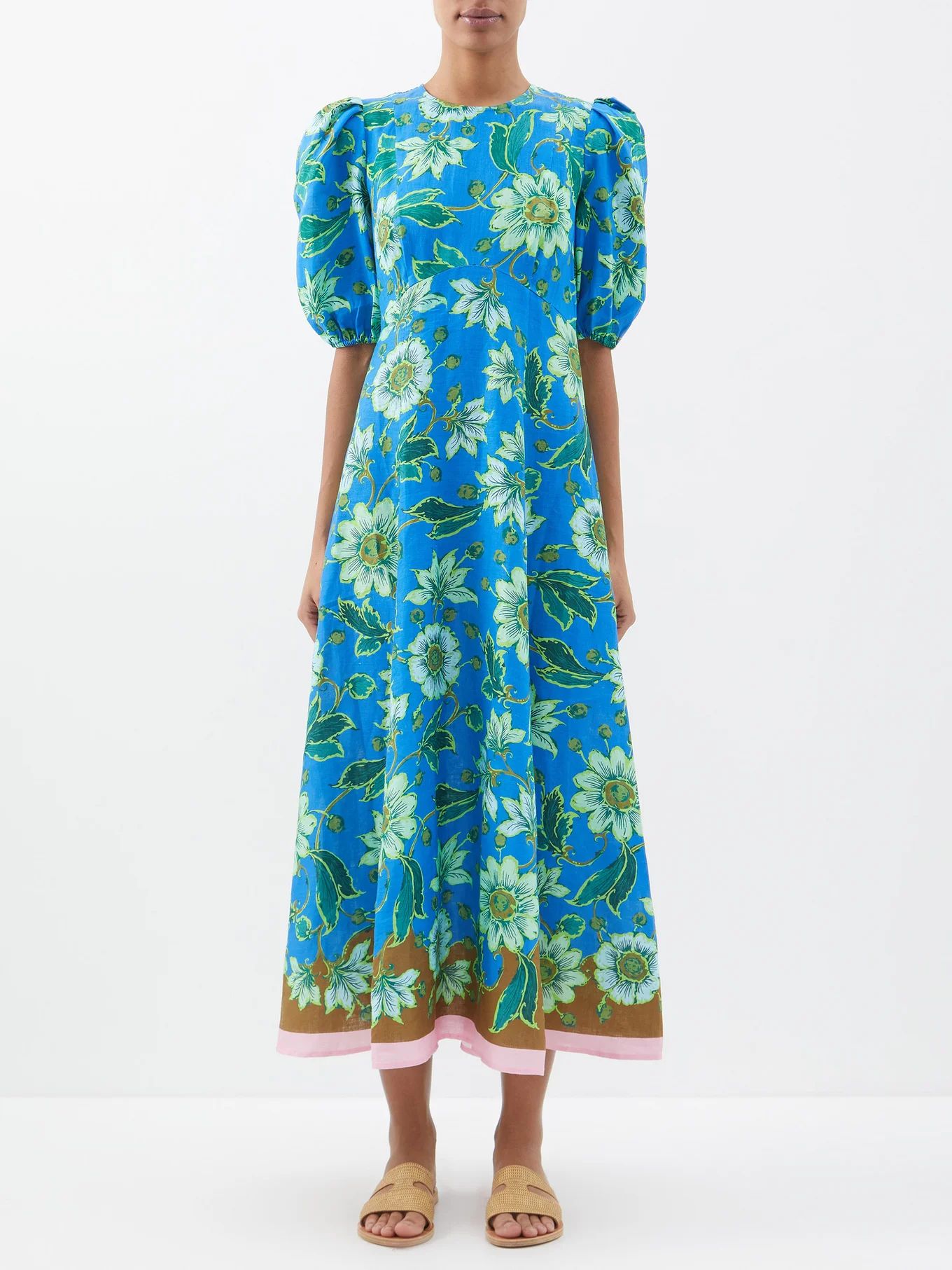 Winnie floral-print linen dress | Matches (US)