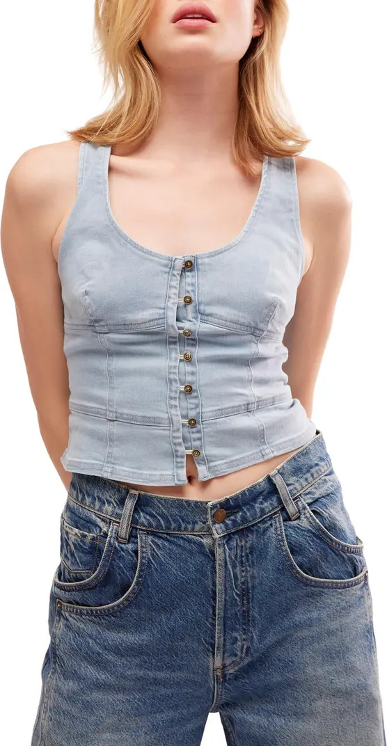 Sally Denim Corset Top | Nordstrom
