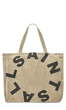 ALLSAINTS Large Tierra Tote Bag in Taupe & Jet Black from Revolve.com | Revolve Clothing (Global)