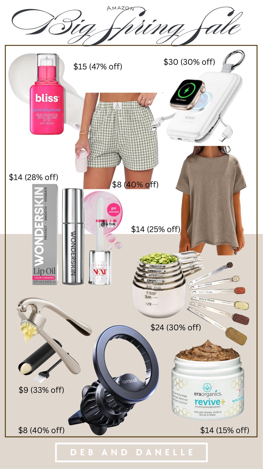 Amazon’s Big Spring Sale is here! This is our morning round up of deal items, including our MagSafe phone car mount, 10,000 mAH watch/device charger, and face scrub. 

#LTKSaleAlert #LTKHome #LTKMidsize