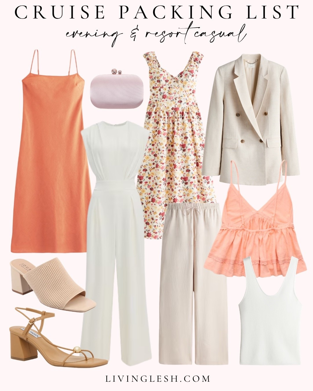 Cruise outfits | vacation outfits | resort wear | summer outfit | summer style | resort outfits | mules | block heels | midi dress | blazer | linen pants | midi dress

#LTKootd #LTKTravel #LTKSeasonal