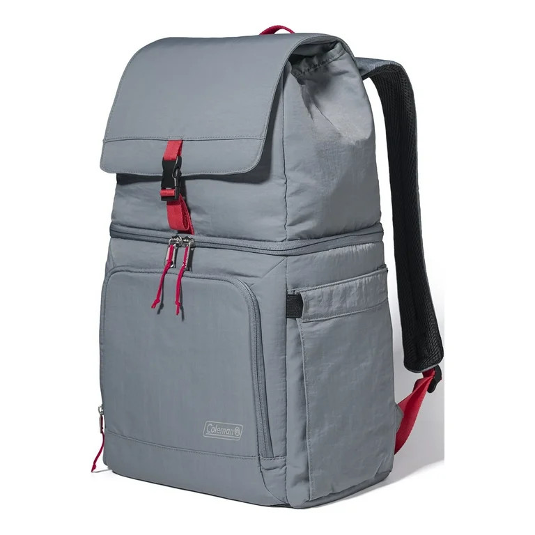 Coleman Now 18-Can Soft Cooler Backpack, Gray and Pink | Walmart (US)