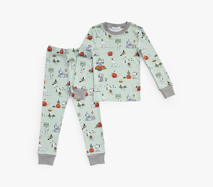 Peanuts® Snoopy® Trick-or-Treat Glow-in-the-Dark Tight Fit Pajama Set | Pottery Barn Kids