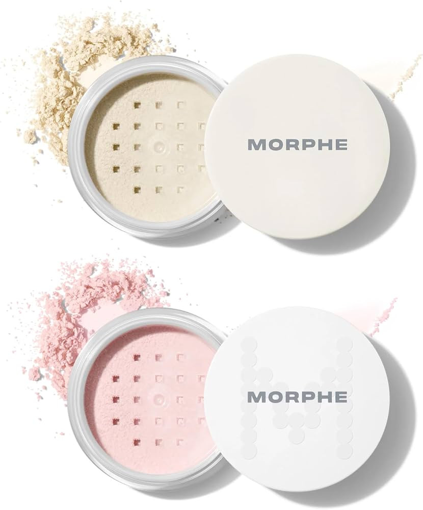 Morphe Totally Set Mini Brighten & Set Setting Powder Duo - Lightweight, Talc-Free Powder for Fac... | Amazon (US)