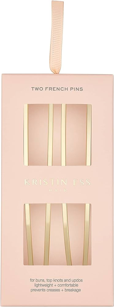 Kristin Ess French Pin Set of 2 - U Shaped French Hair Pins for Buns, Chignons, Wedding Updo Hair... | Amazon (US)