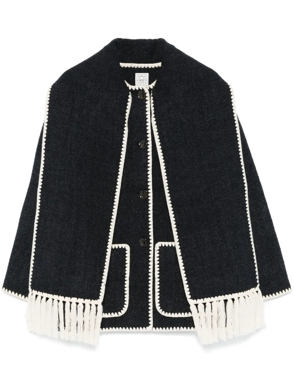 TOTEME attached-scarf Jacket  | Grey | FARFETCH TR | Farfetch Global