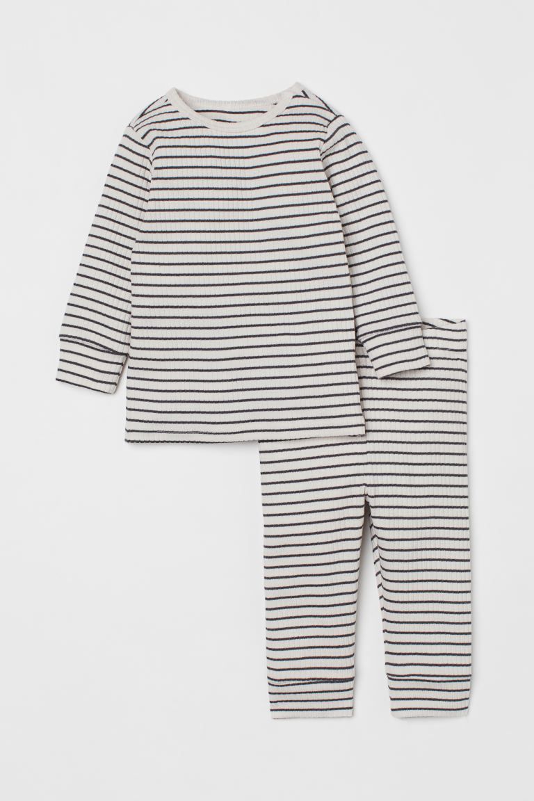 2-piece Ribbed Cotton Set | H&M (US)