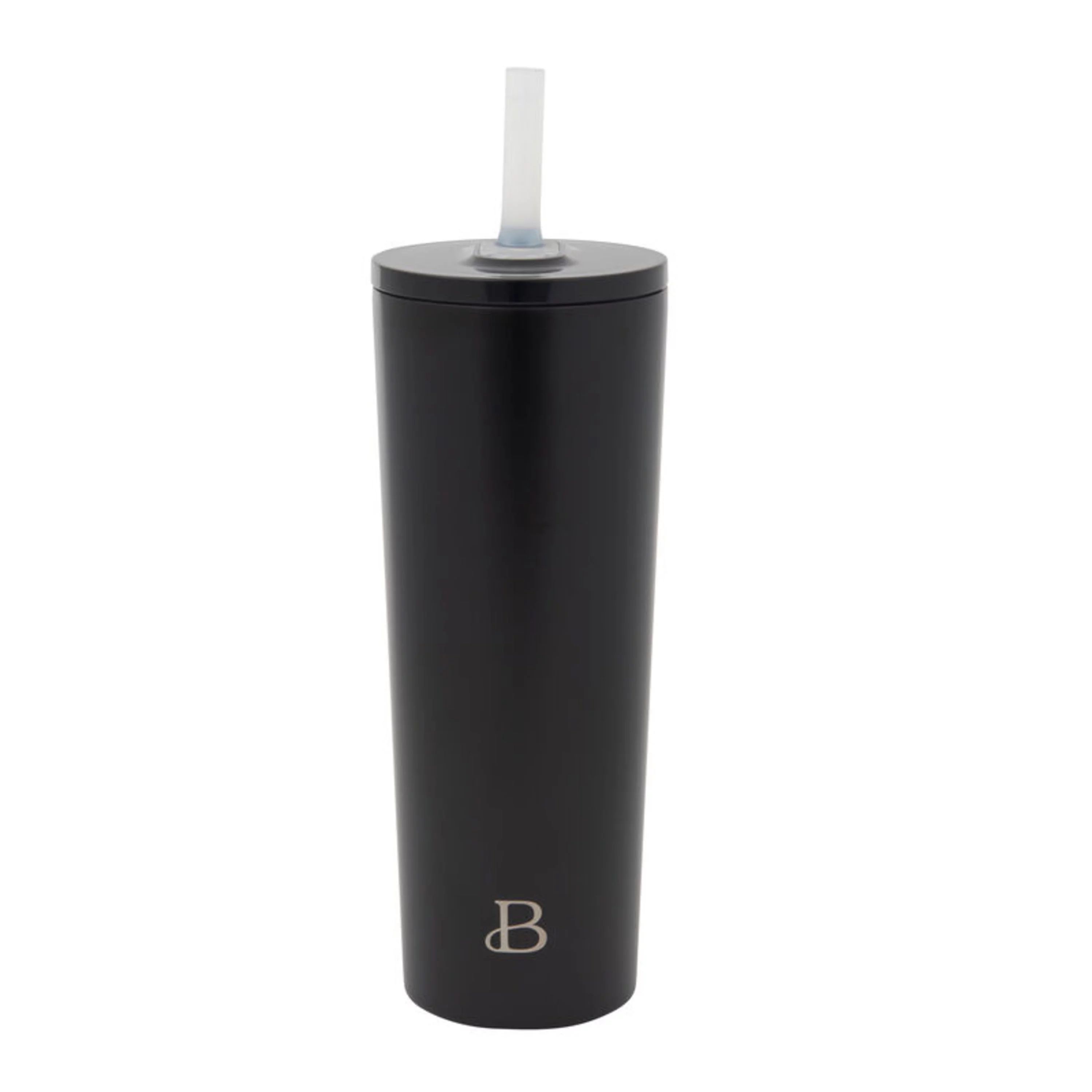 Beautiful 24oz No Drippy Sippy Stainless Steel Tumbler With Straw, Black - Walmart.com | Walmart (US)