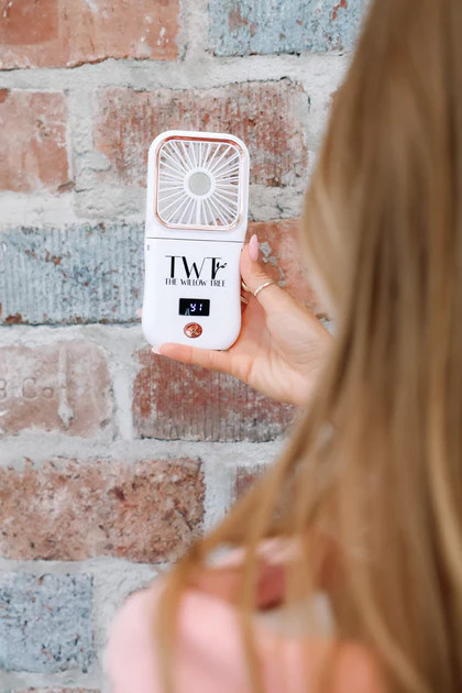 TWT® White Folding Stand Fan | The Willow Tree