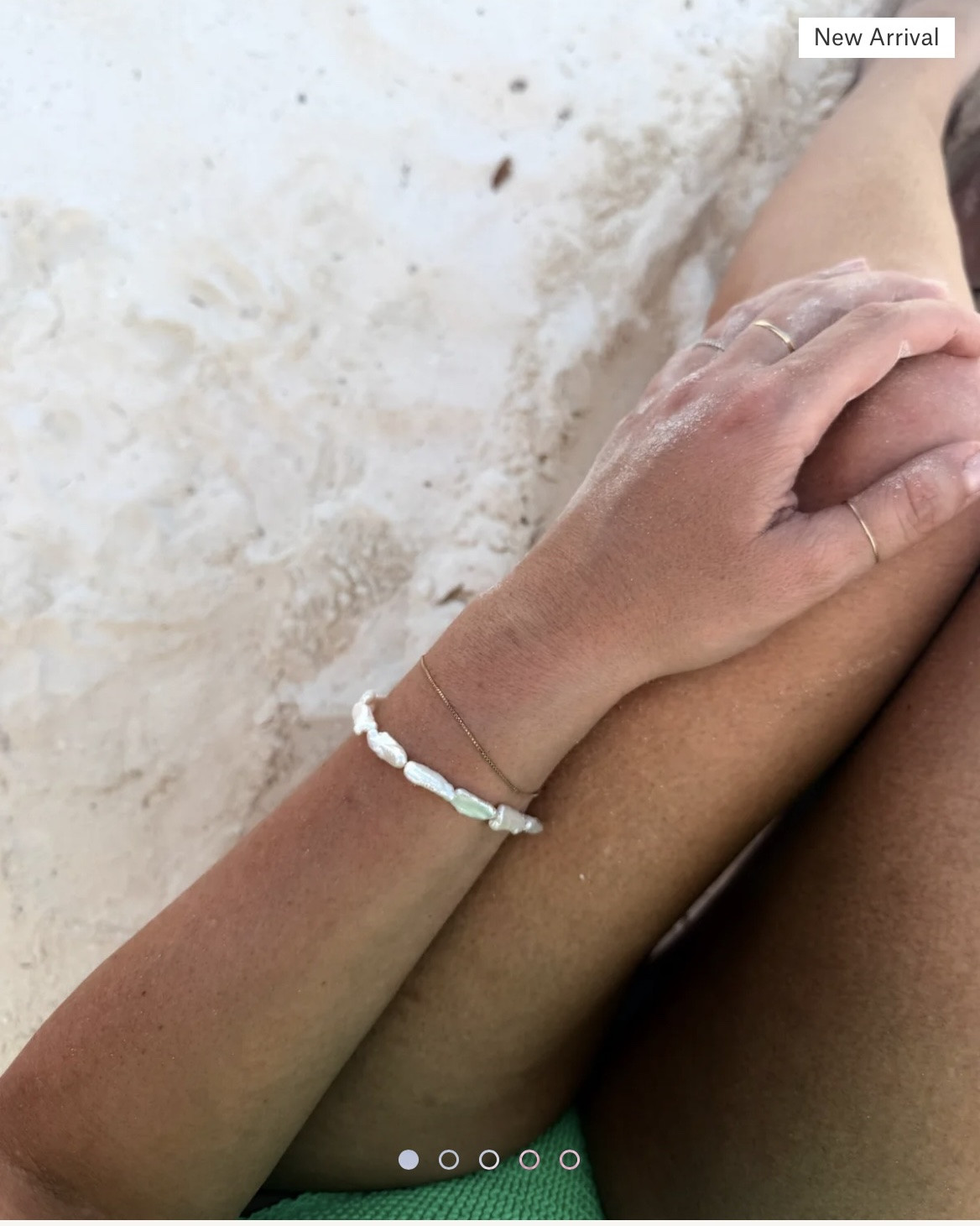 Cupcakes & Cashmere Pearl Bracelet — 20% off first-time purchase with code SISTER20! Another staple piece to instantly upgrade an everyday look.