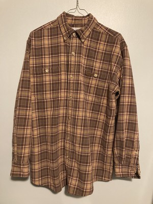 Carhartt Plaid Shirt M Long Sleeve Button Up Brown Flannel EUC | eBay AU