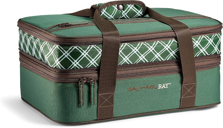 Rachael Ray Expandable Insulated Casserole Carrier for Hot or Cold Food, Thermal Lasanga Lugger T... | Amazon (US)