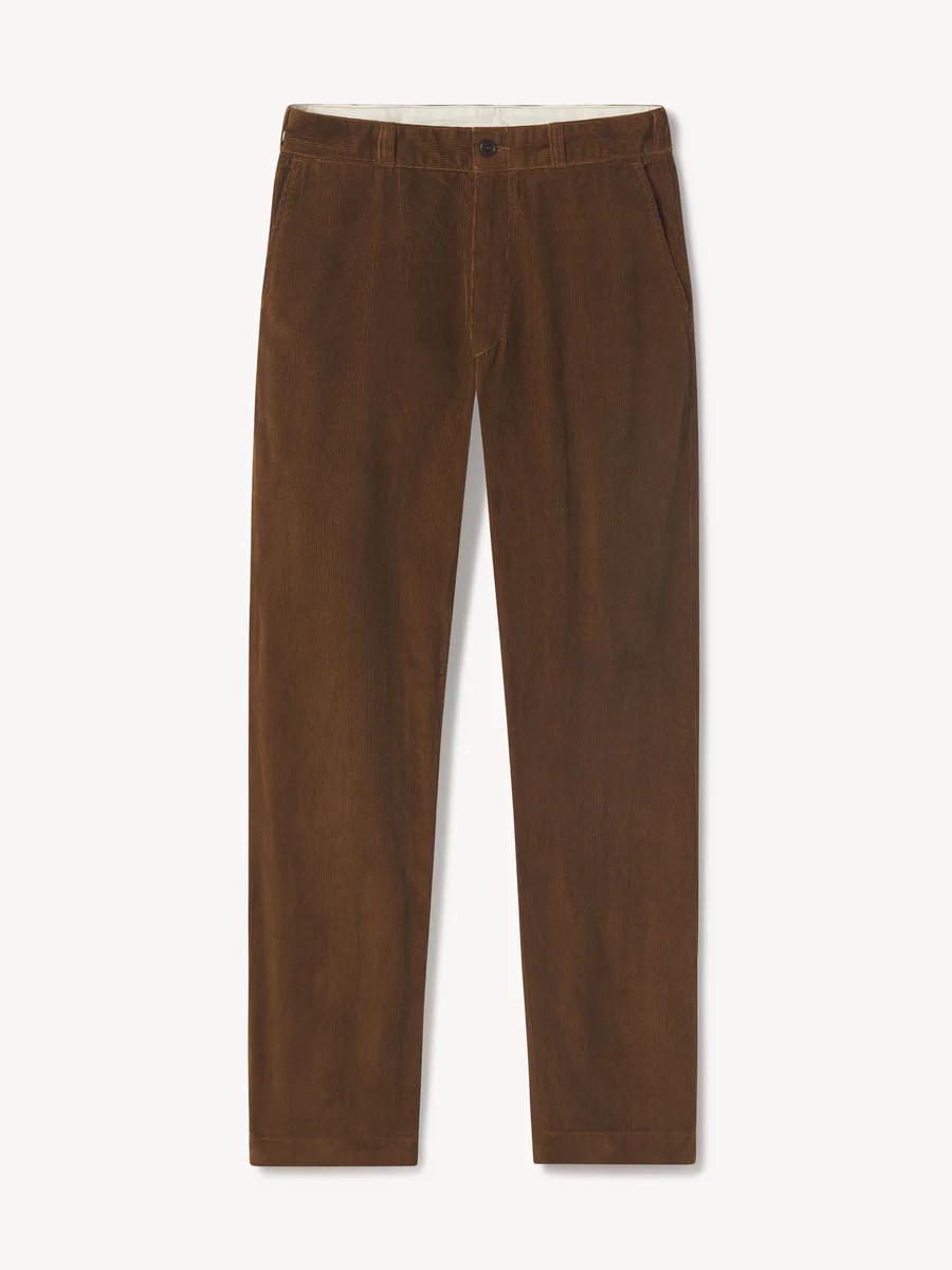 Golden Walnut Craftsman Corduroy Full-Saddle Pant | Buck Mason