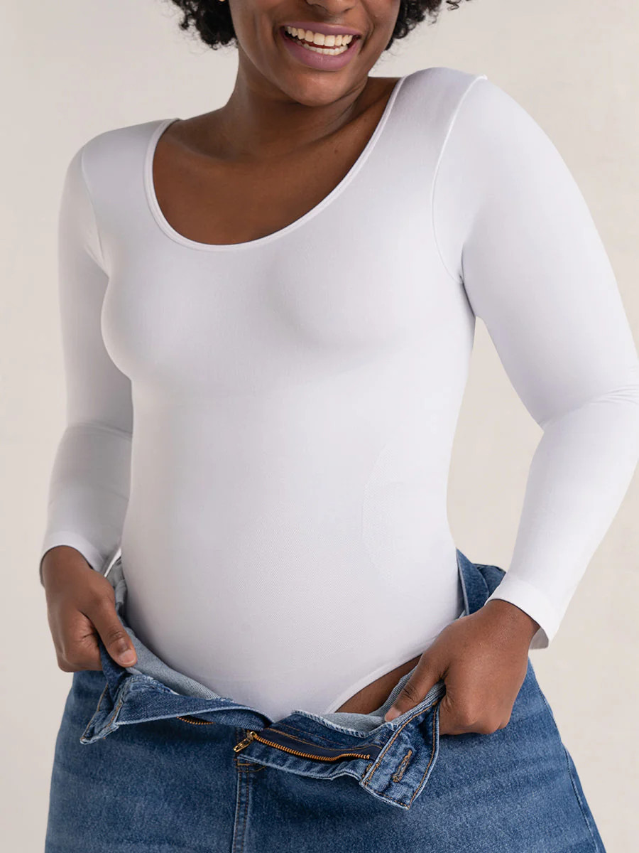Shapermint Essentials All Day Every Day Long Sleeve Bodysuit | Shapermint