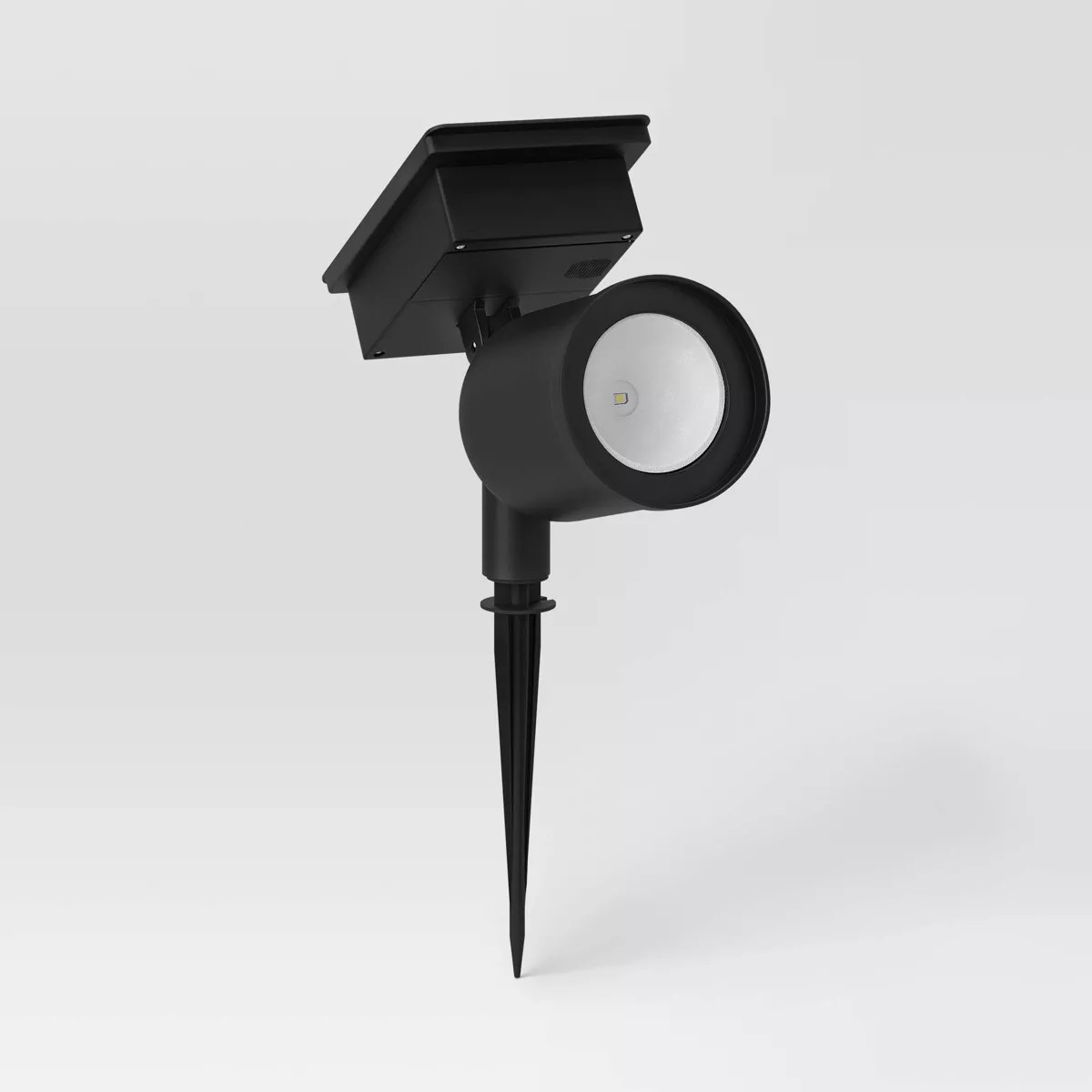 Short Solar LED Outdoor Spot Light Matte Black - Room Essentials™ | Target