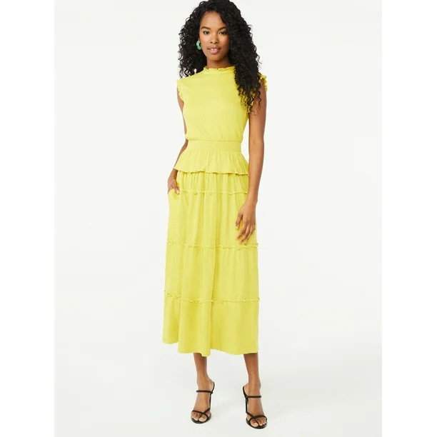 Scoop Women's Smocked Crop Top - Walmart.com | Walmart (US)