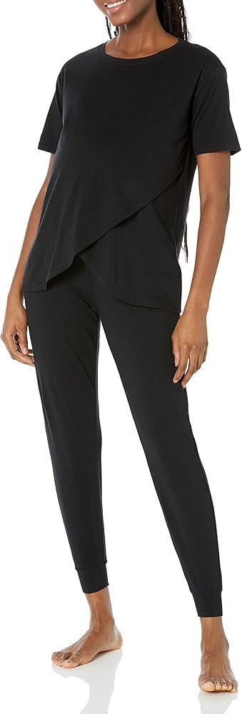 Amazon Essentials Women's Cotton Modal Maternity and Nursing Sleepwear Pajama Set | Amazon (US)