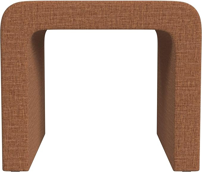 HomePop Modern Arch Chenille Ottoman Home Décor|Ottoman for Living Room & Bedroom - Orange Rust | Amazon (US)