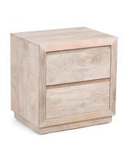 24x24 solid wood 2 drawer large night stand | TJ Maxx