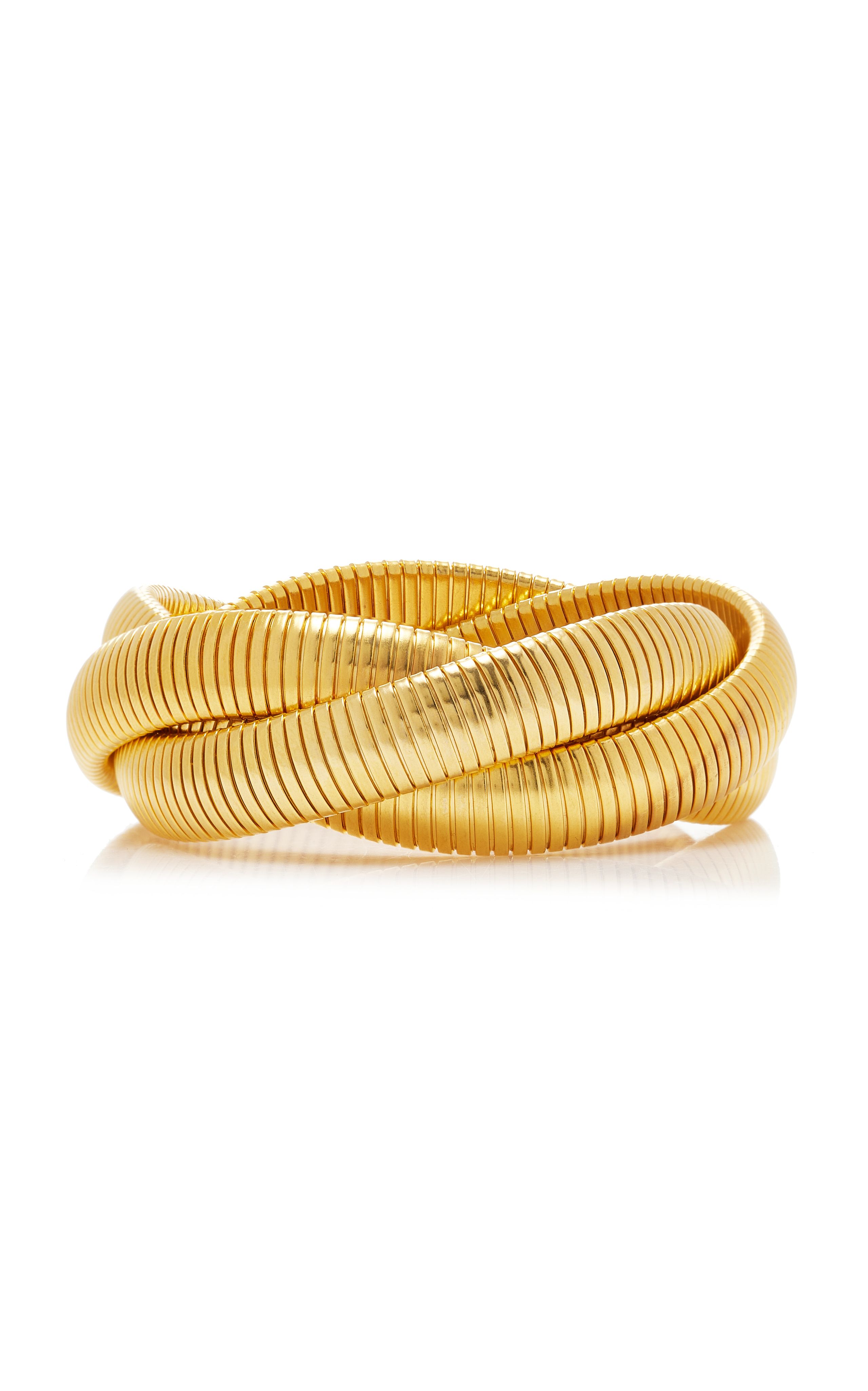 Trio Cobra 24K Gold-Plated Bracelet | Moda Operandi (Global)