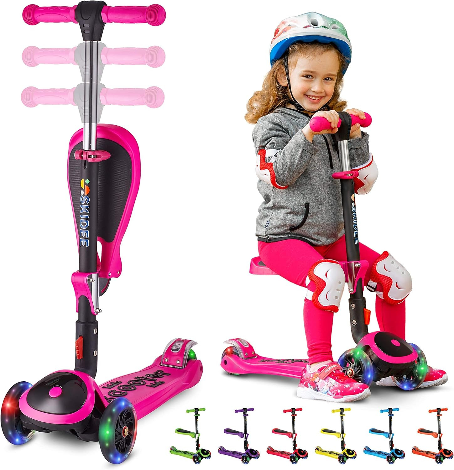 Kick Scooters for Kids Ages 3-5 (Suitable for 2-12 Year Old) Adjustable Height Foldable Scooter R... | Amazon (US)