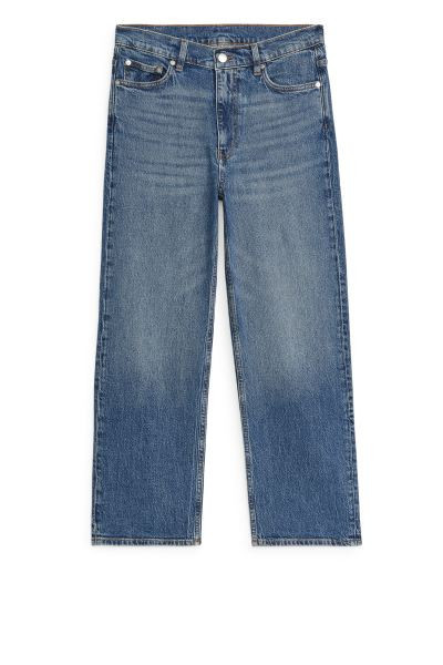 ROSE Cropped Straight Stretch Jeans | H&M (UK, MY, IN, SG, PH, TW, HK)
