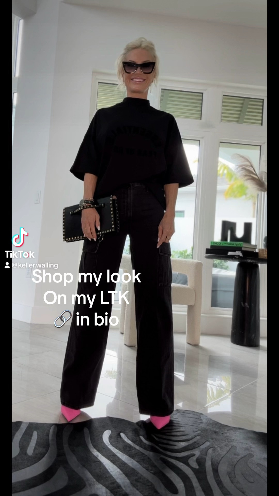 All black everything… except for the neon pink pumps!!!! 💗💕💗 

Ps… anything Fear of God is a great addition to a capsule wardrobe. The colors are all monochromatic. 

#LTKsalealert #LTKover40 #LTKstyletip