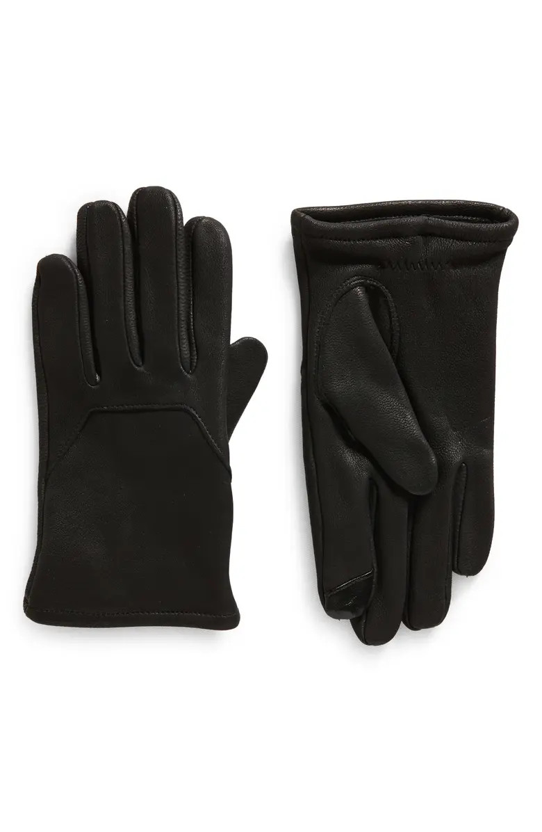 Nordstrom Men's Faux Fur Lined Leather Gloves | Nordstrom | Nordstrom