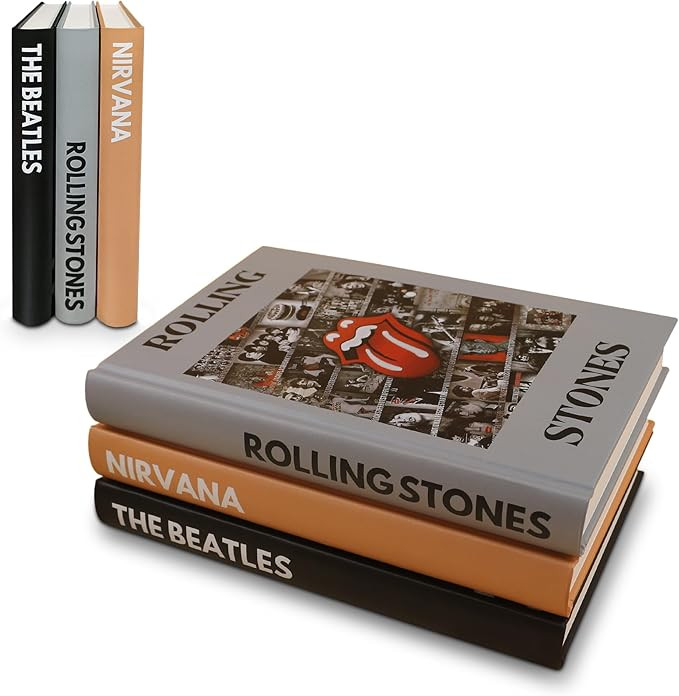 Decorative Books for Coffee Table - Set of 3 Fake Books for Decoration - Designer Books Decor Set... | Amazon (US)